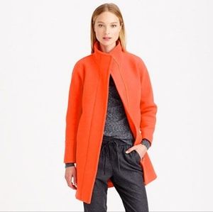 J. Crew Stadium Cloth Cocoon Coat | 0P | Orange